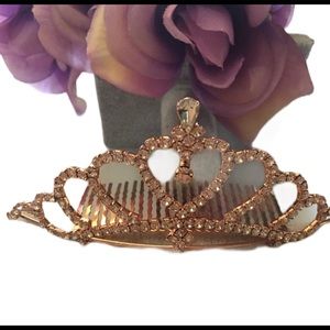 Princess CrownComb Crystal Rhinestone Tiaras Clip